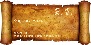 Regius Vazul névjegykártya